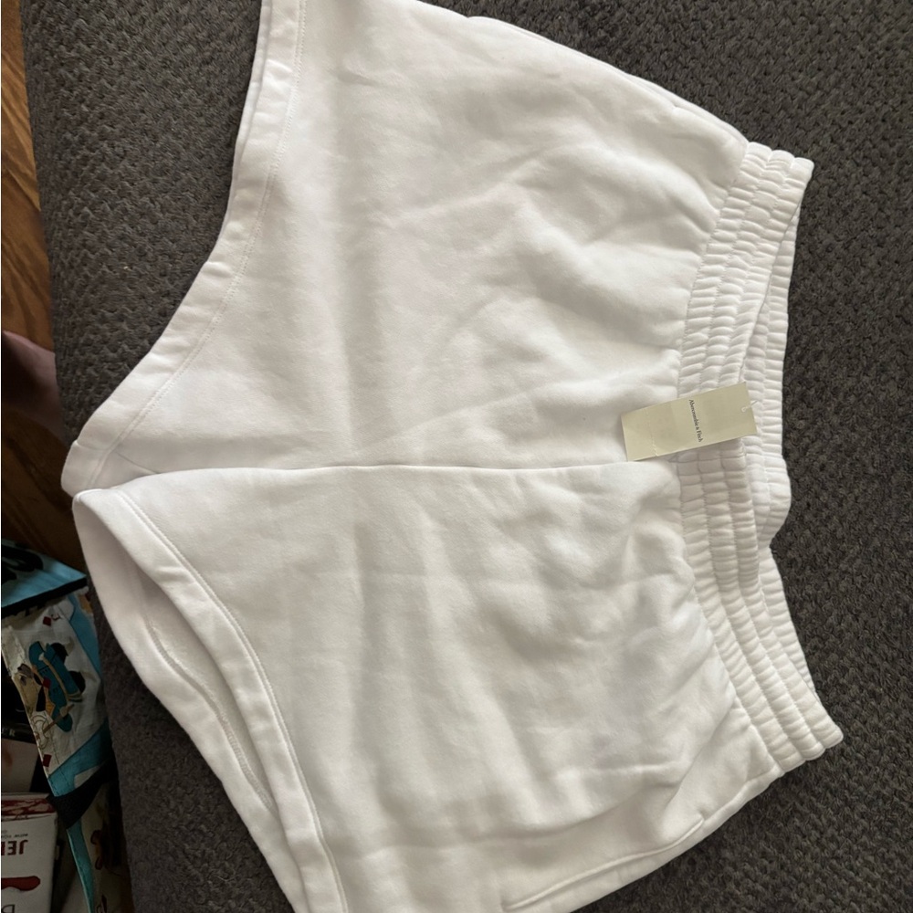 Abercrombie & Fitch White Athletic Shorts
